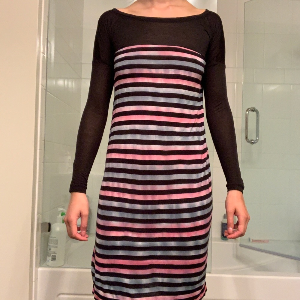 Bcbgmaxazria long sleeve t shirt dress, size 0/xxs